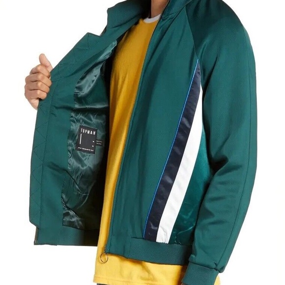 Topman Other - NWT TOPMAN Bodders Front Zip Bomber Track Jacket